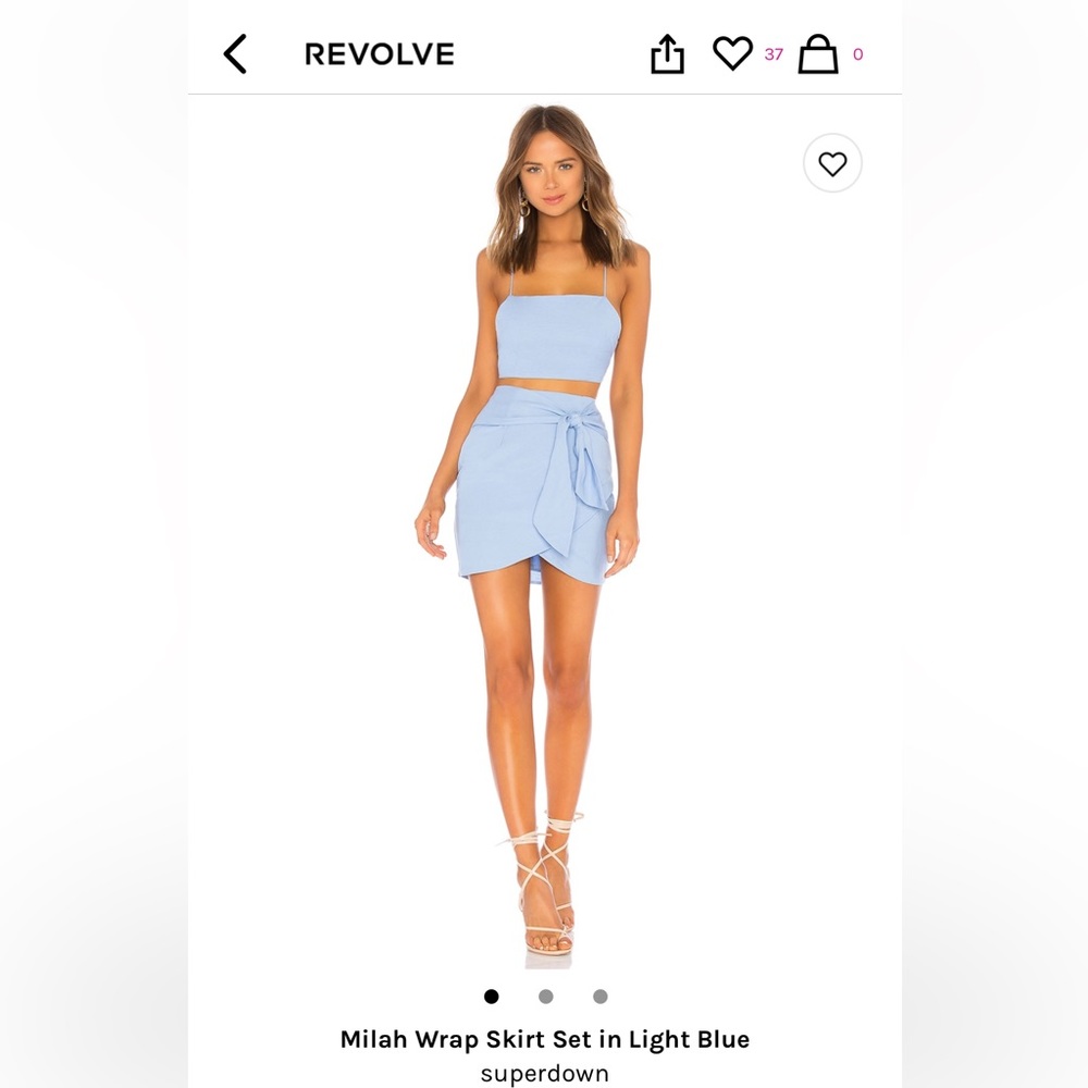 REVOLVE - Milah wrap skirt set - baby blue